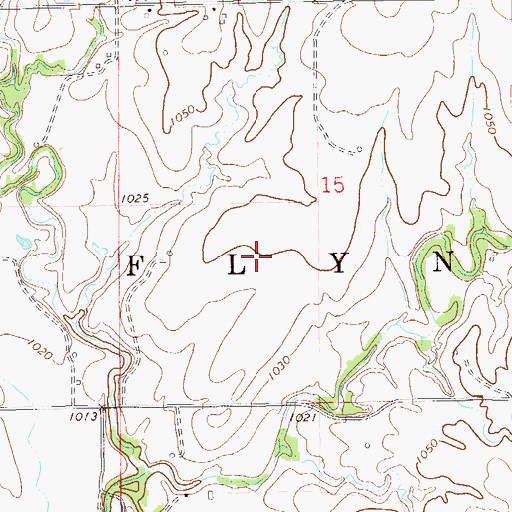 Topographic Map of Township of Flynn, OK