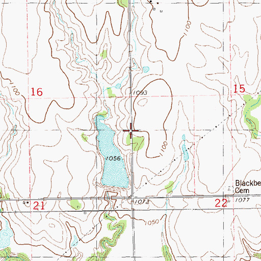 Topographic Map of Township of Olive, OK