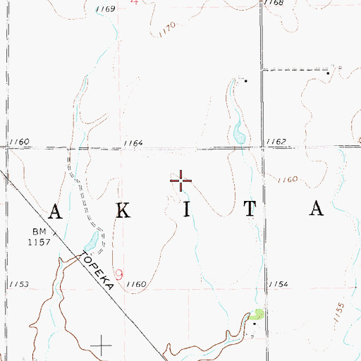 Topographic Map of Township of Wakita, OK