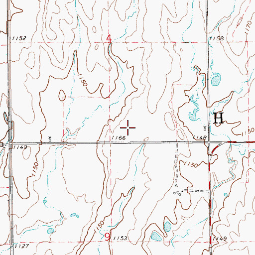 Topographic Map of Township of Hickory, OK