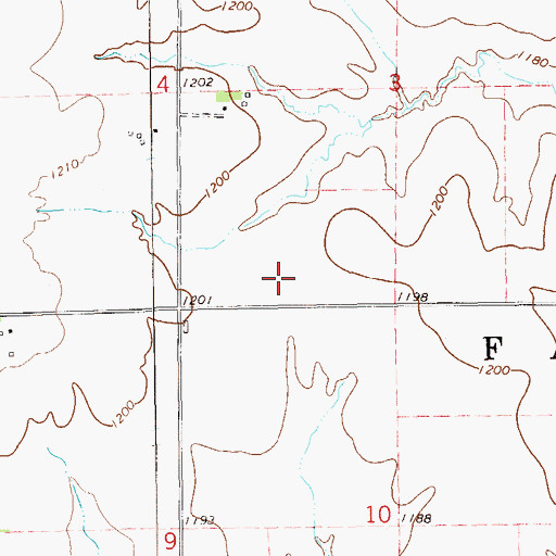 Topographic Map of Township of Fairview, OK
