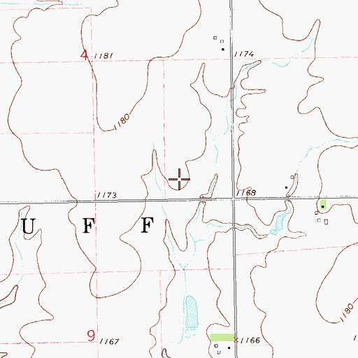 Topographic Map of Township of Bluff, OK