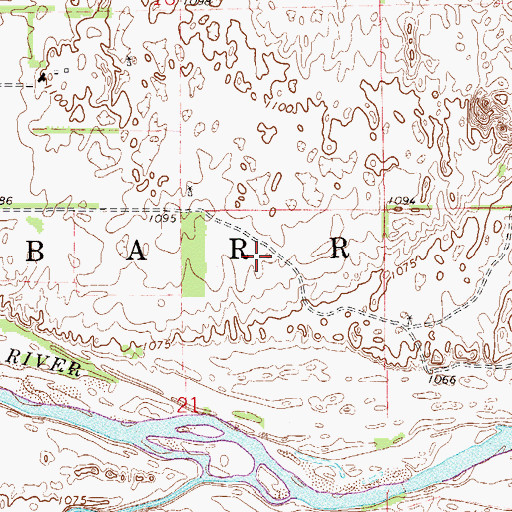 Topographic Map of Township of Barr, OK