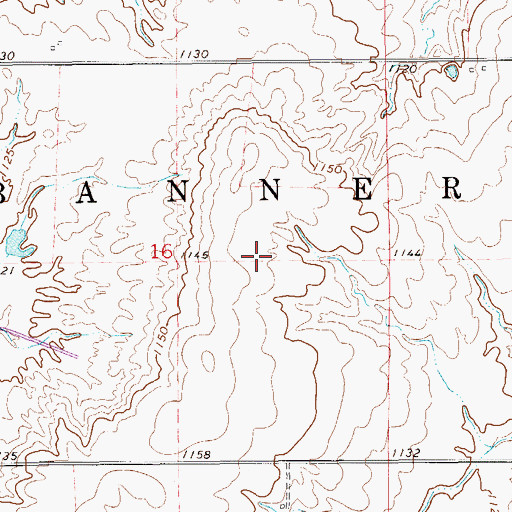 Topographic Map of Township of Banner, OK