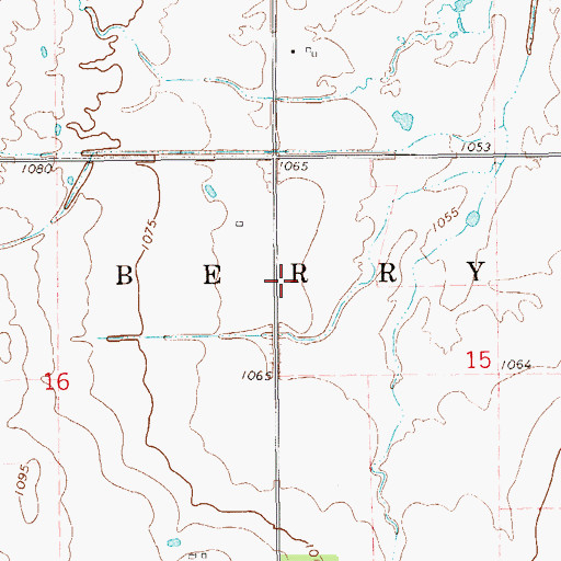 Topographic Map of Township of Berry, OK