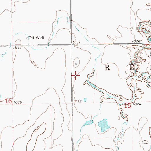 Topographic Map of Township of Reno, OK