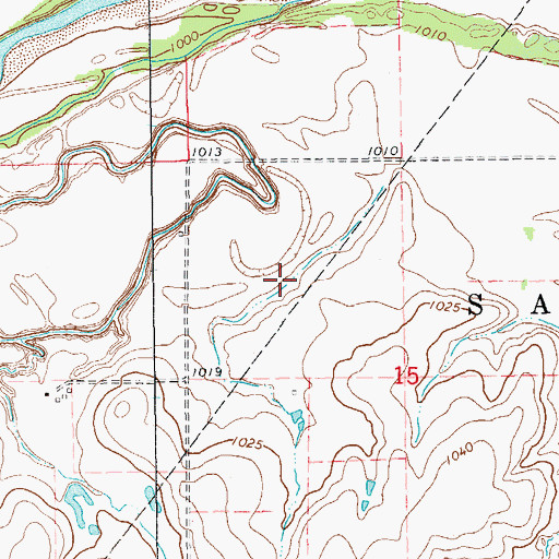 Topographic Map of Township of Salt Fork, OK