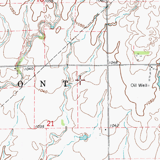 Topographic Map of Township of Lamont, OK