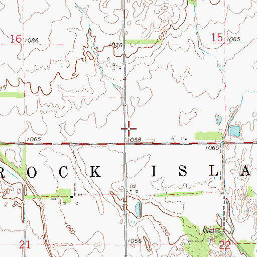 Topographic Map of Township of Rock Island, OK