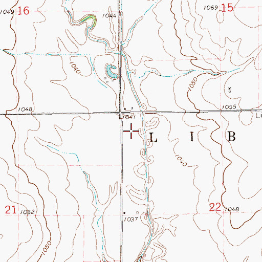Topographic Map of Township of Liberty, OK