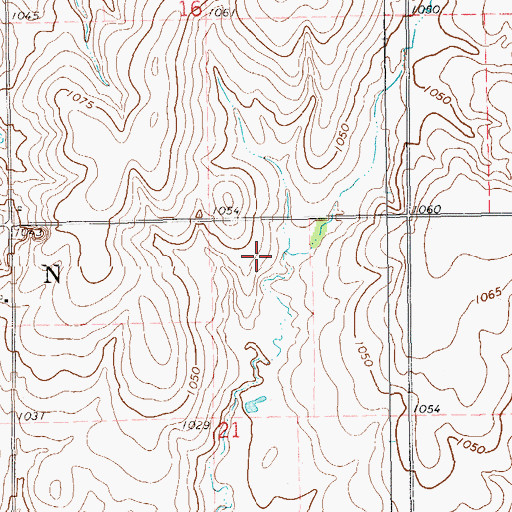 Topographic Map of Township of Bryan, OK