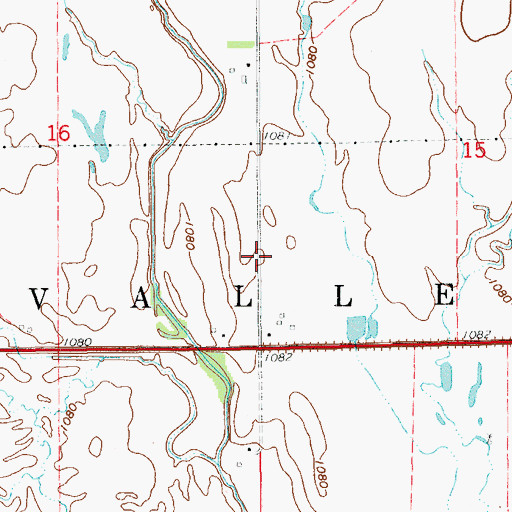 Topographic Map of Township of Valley, OK