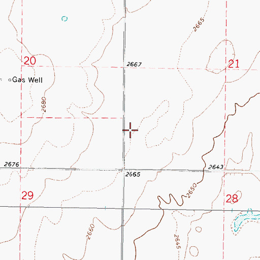 Topographic Map of Township of Beaver North, OK