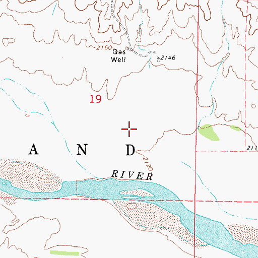 Topographic Map of Township of Garland, OK