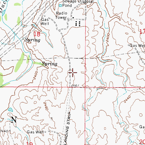 Topographic Map of Township of Benton, OK