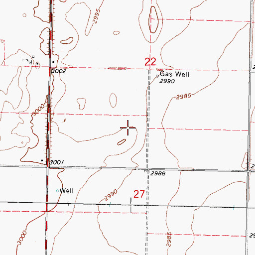 Topographic Map of Township of Hooker, OK