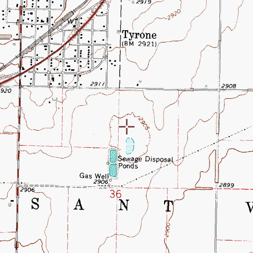 Topographic Map of Township of Pleasant View, OK