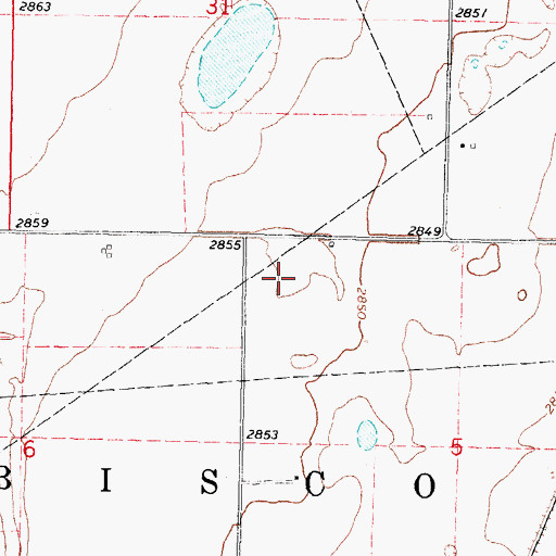 Topographic Map of Township of Nabisco, OK
