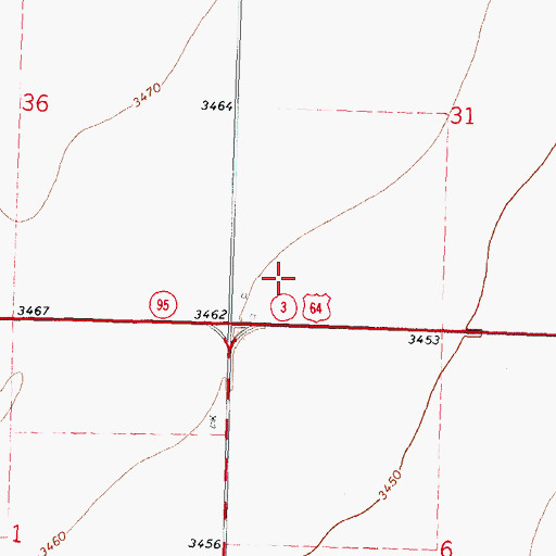 Topographic Map of Township of Turney, OK