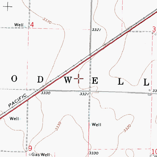 Topographic Map of Township of Goodwell, OK