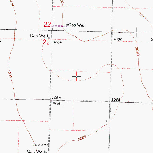 Topographic Map of Township of Guymon, OK