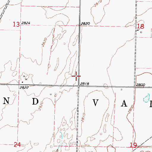 Topographic Map of Township of Grand Valley, OK
