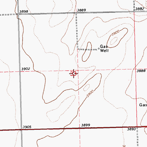 Topographic Map of Township of Willow Bar, OK
