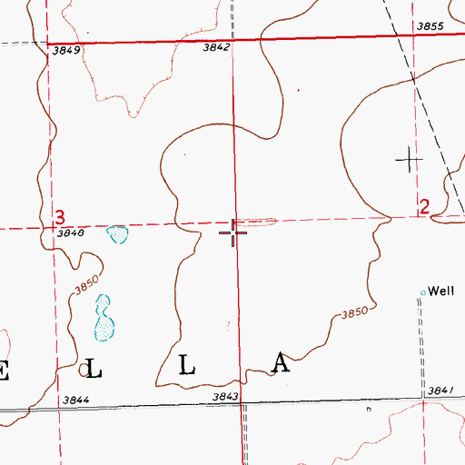 Topographic Map of Township of Marella, OK