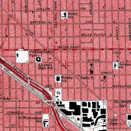 Topographic Map of ABC Nursery School, IL