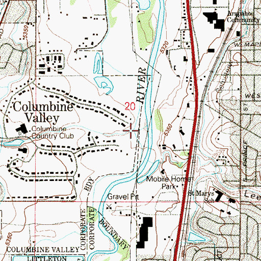Topographic Map of Dutch Creek, CO
