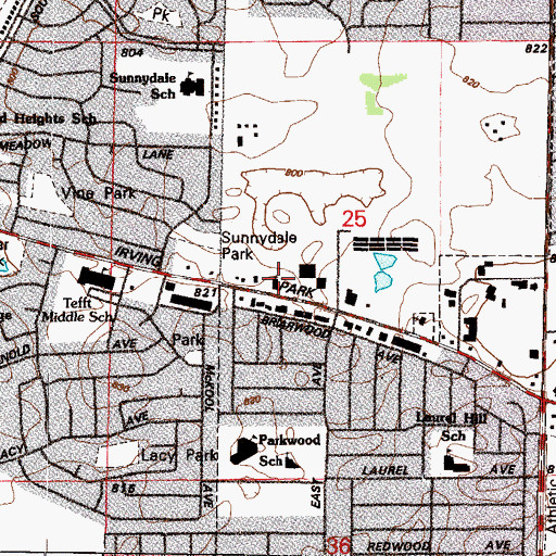 Topographic Map of Advent Lutheran Church, IL
