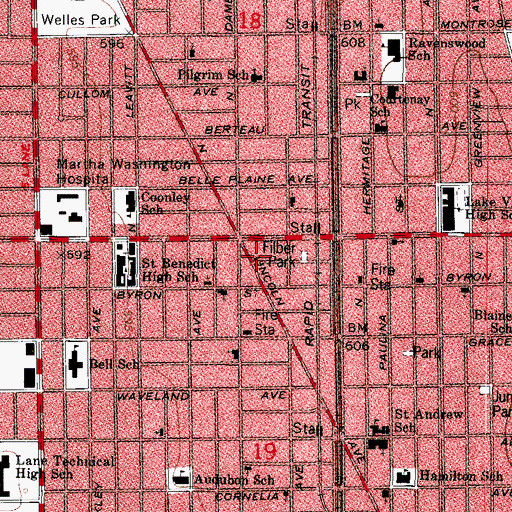 Topographic Map of Aikido Center Midwest, IL