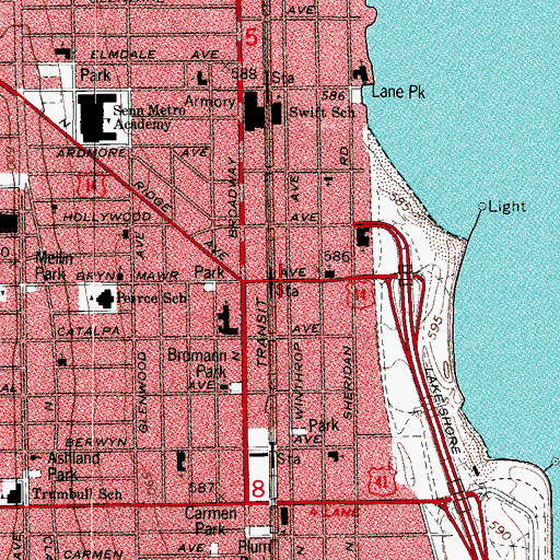 Topographic Map of Aikido Club-Illinois, IL