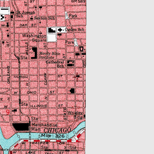 Topographic Map of All Angels Deaf Congregation, IL