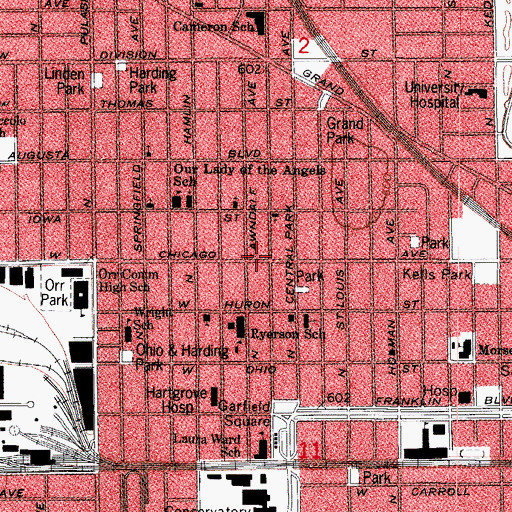 Topographic Map of All Nation Pentecostal House of Prayer, IL