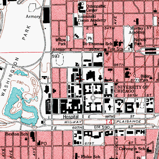 Topographic Map of Allee Laboratory, IL