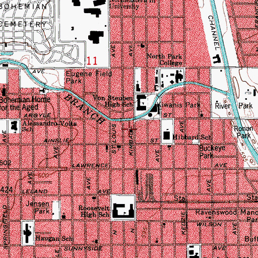 Topographic Map of Alliance Holiness Church, IL