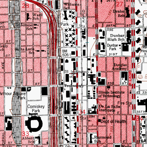 Topographic Map of Alumni Memorial Hall, IL