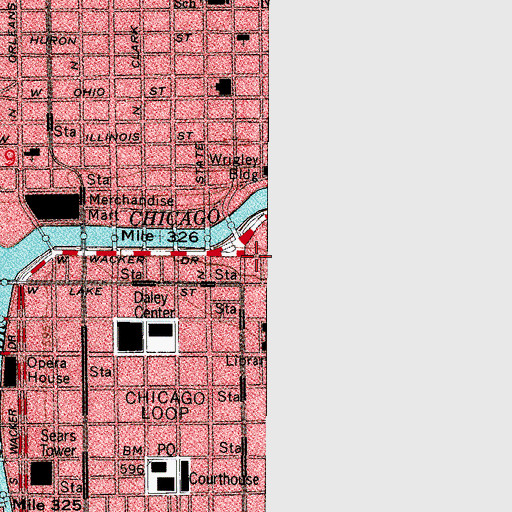 Topographic Map of American Business Institue, IL
