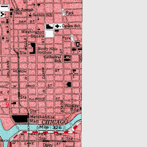 Topographic Map of American College of Surgeons, IL