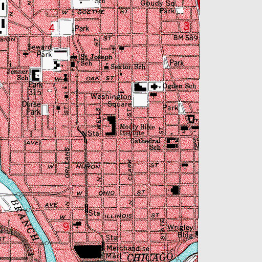 Topographic Map of American Security Training Institute, IL