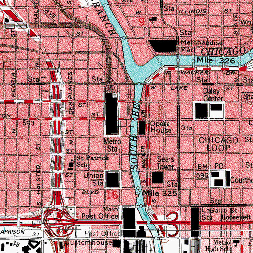 Topographic Map of American Technical Institute, IL