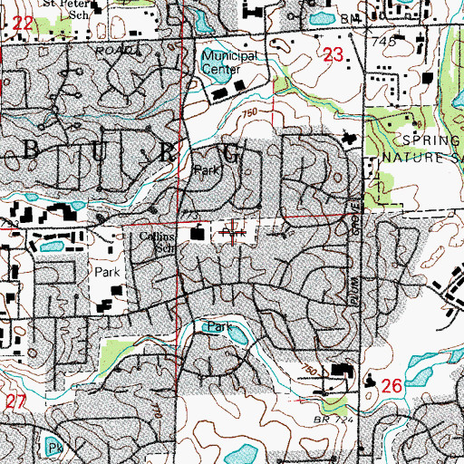 Topographic Map of Apollo Park, IL