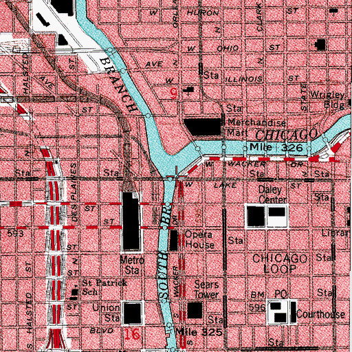 Topographic Map of Apollo Hall (historical), IL