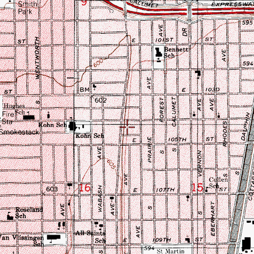 Topographic Map of Apostolic Assembly of the Lord Jesus Christ, IL