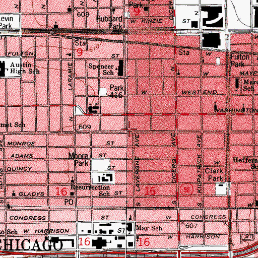 Topographic Map of Apostolic Whole Truth Church, IL