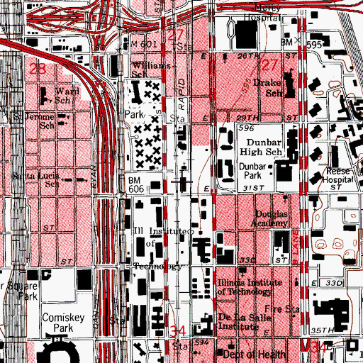Topographic Map of Arthur S Keating Sports Center, IL