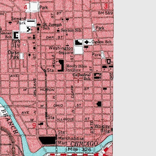 Topographic Map of Asbury Plaza, IL