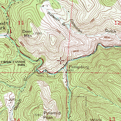 Topographic Map of Phillipsburg, CO