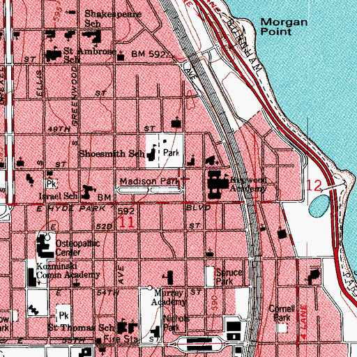 Topographic Map of Atrium Houses, IL